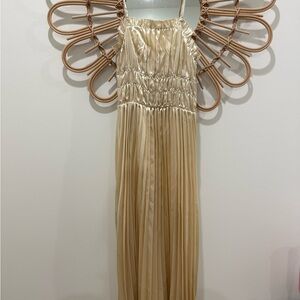 SHEIN Champagne Satin Maxi Dress